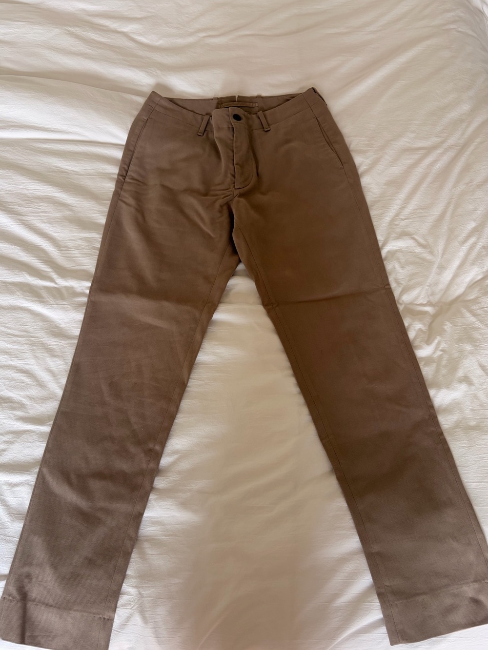Massimo Dutti Tan Slim-Fit Pants US31